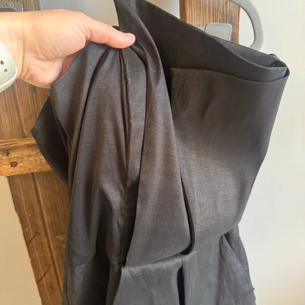 CACHé Dress Womens Sz 10 Black Strapless Peplum Mini Vintage Cocktail 90's 80's - Picture 7 of 9